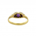 18ct Yellow Gold Amethyst & Diamond Ring