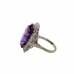 18ct White Gold Amethyst & Diamond Ring