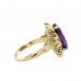 14ct Yellow Gold Amethyst Ring