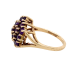 9ct Yellow Gold Amethyst Cluster Ring