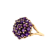 9ct Yellow Gold Amethyst Cluster Ring