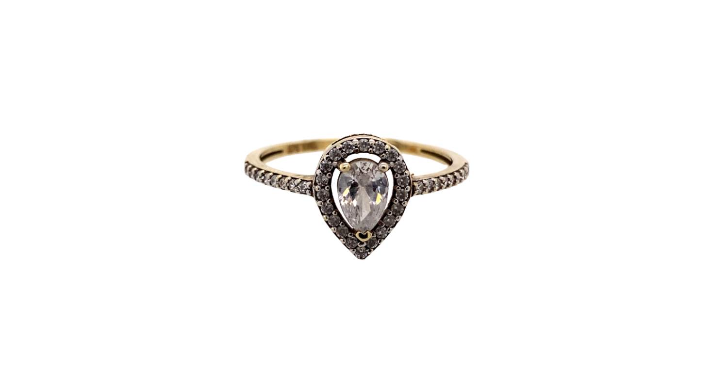 9ct Yellow Gold CZ Dress Ring