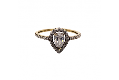 9ct Yellow Gold CZ Dress Ring