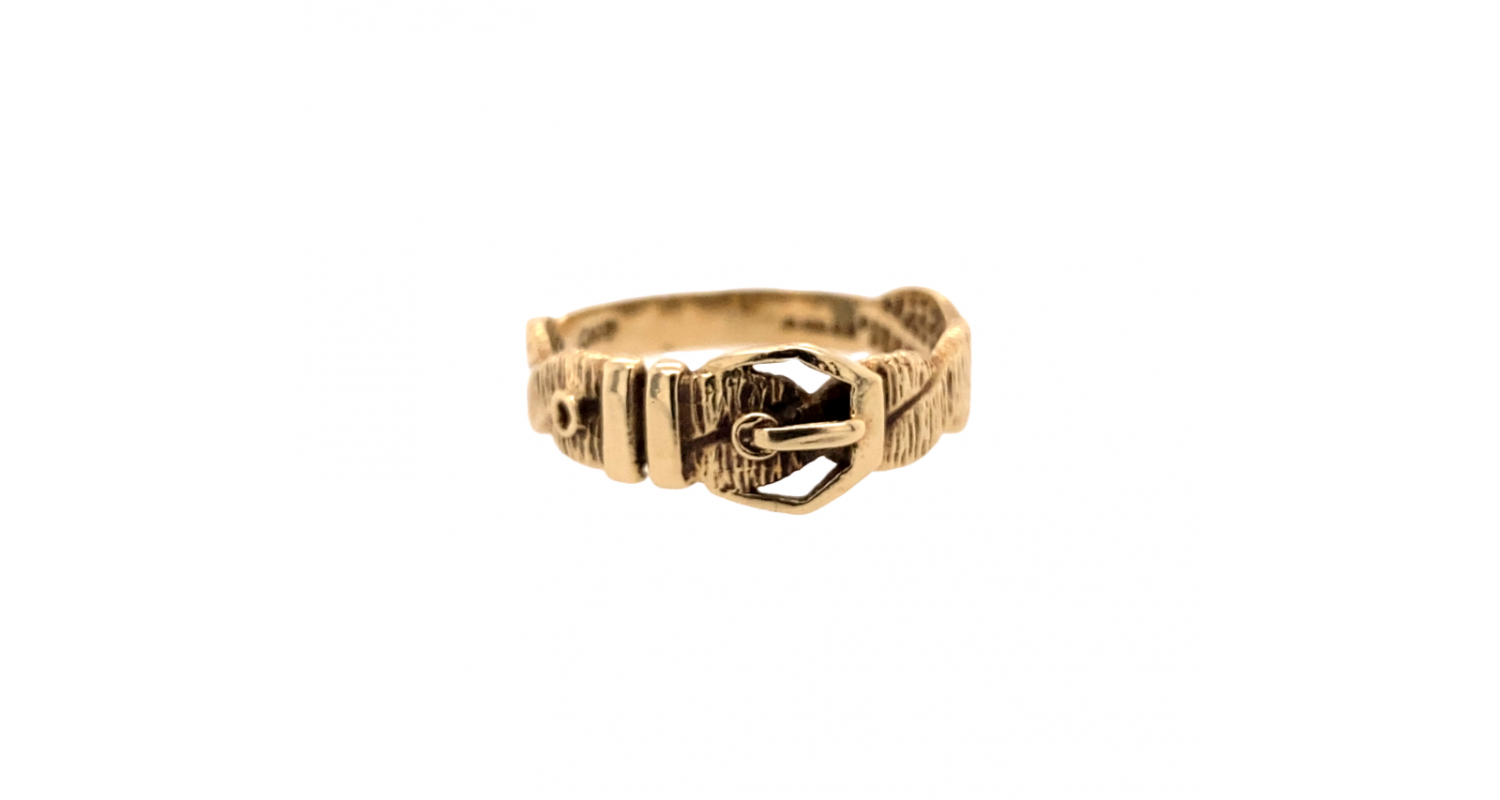 9ct Yellow Gold Buckle 1985 Ring