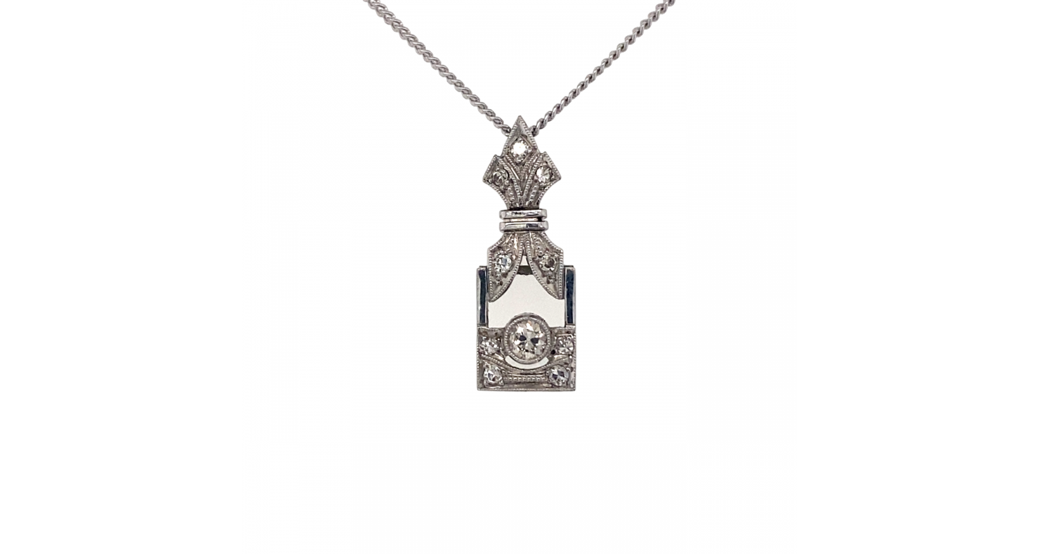 Art Deco Platinum Diamond Necklace