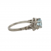 Platinum Aquamarine Bow Solitaire Ring