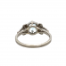 Platinum Aquamarine Bow Solitaire Ring