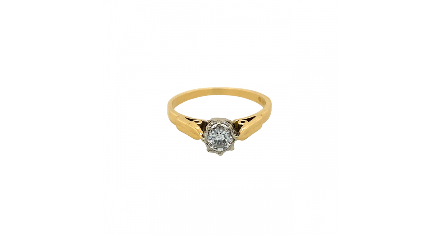 18ct Yellow Gold Diamond 0.23ct Ring