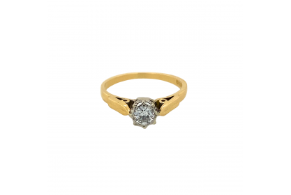 18ct Yellow Gold Diamond 0.23ct Ring