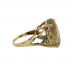 9ct Yellow Gold Rutilated Quartz & Diamond Ring