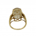 9ct Yellow Gold Rutilated Quartz & Diamond Ring