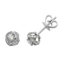 18ct White Gold 0.52ct Diamond Knot Studs