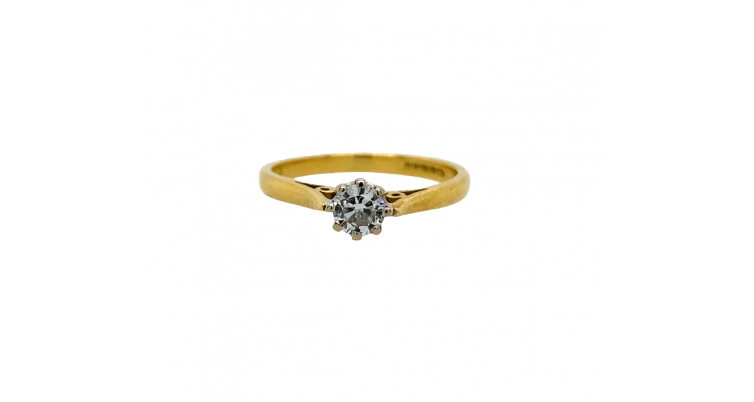 18ct Yellow Gold 0.25ct Diamond Ring