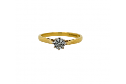 18ct Yellow Gold 0.25ct Diamond Ring