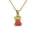 14ct Yellow Gold Enamel Teddy Bear Necklace