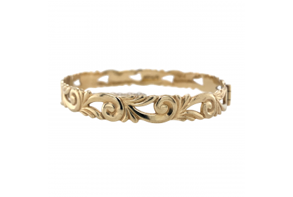 9ct Yellow Gold Fancy Bangle