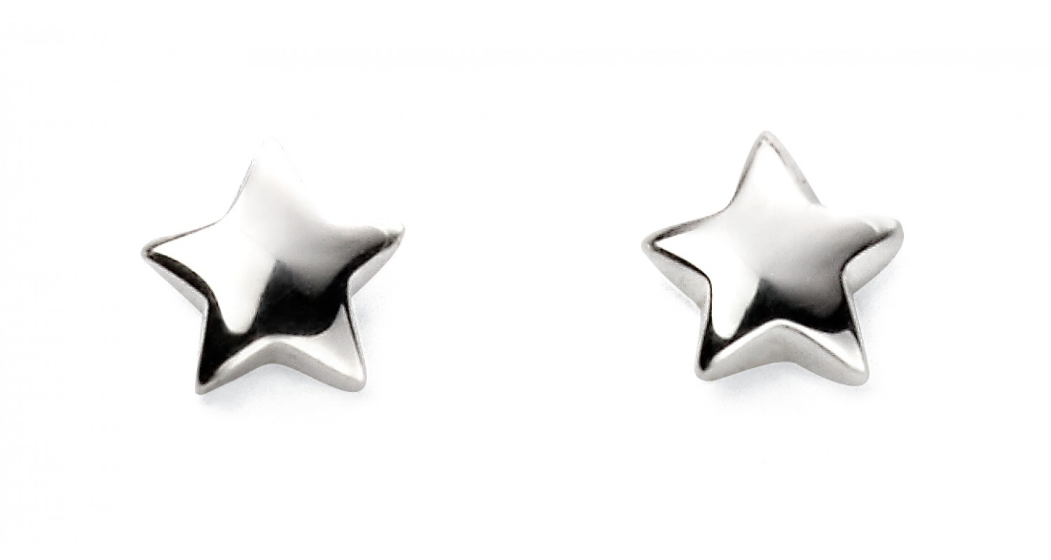 Sterling Silver Star Stud Earrings