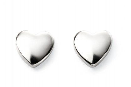 Sterling Silver Micro Heart Studs