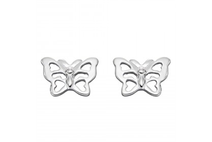 Sterling Silver Butterfly Stud Earrings