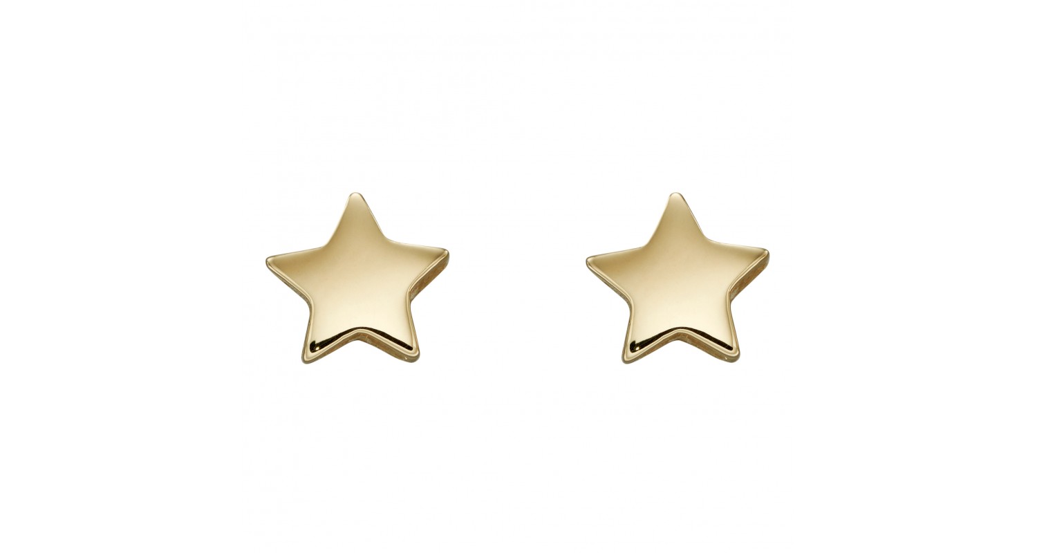 9ct Yellow Gold Star Studs