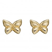 9ct Yellow Gold Butterfly Studs