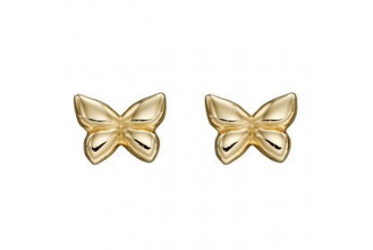 9ct Yellow Gold Butterfly Studs