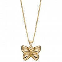 9ct Yellow Gold Butterfly Necklace