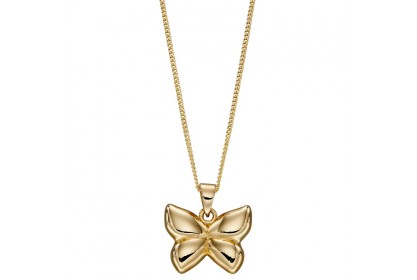 9ct Yellow Gold Butterfly Necklace