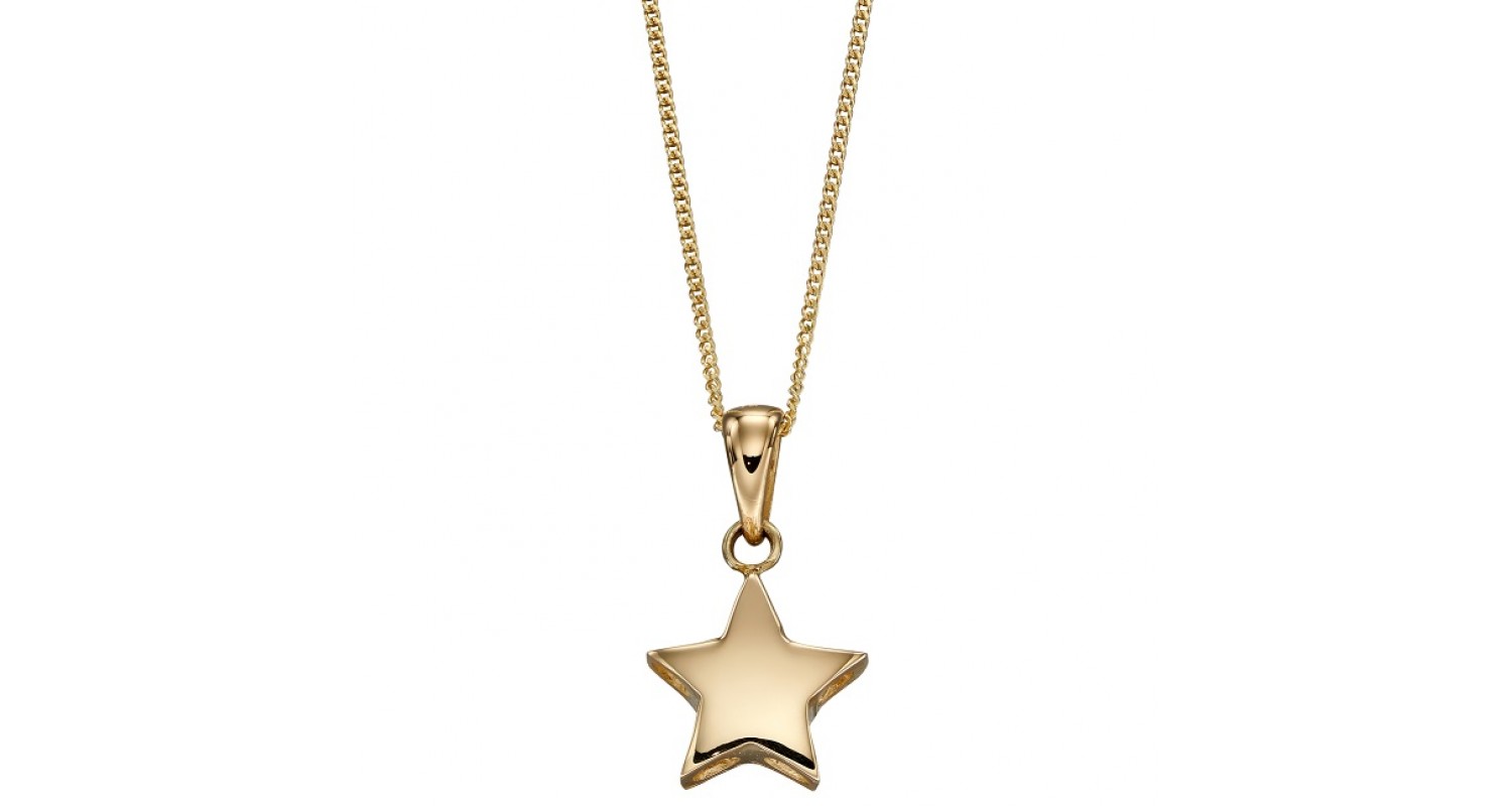 9ct Yellow Gold Star Necklace