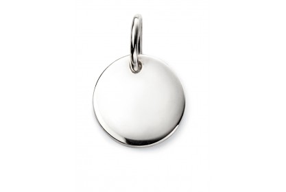 Sterling Silver Plain Disc Tag Pendant