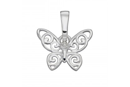 Sterling Silver Filigree Butterfly Pendant