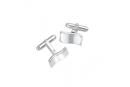 Sterling Silver Wavy Design Cufflinks