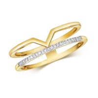 9ct Yellow Gold Diamond Ring