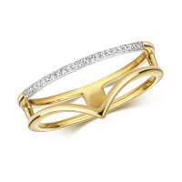 9ct Yellow Gold Diamond Ring