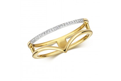 9ct Yellow Gold Diamond Ring