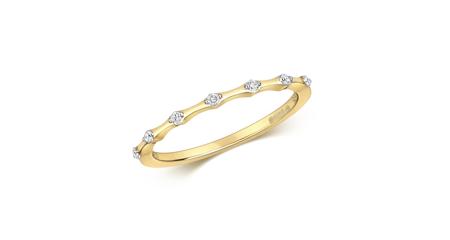 9ct Yellow Gold Diamond Ring