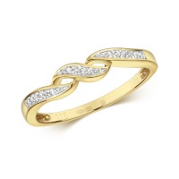 9ct Yellow Gold Diamond Fancy Ring