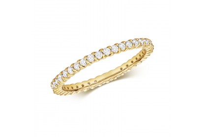 9ct Yellow Gold Full Eternity Diamond Ring