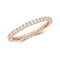 9ct Rose Gold Full Eternity Diamond Ring