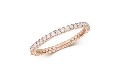 9ct Rose Gold Full Eternity Diamond Ring