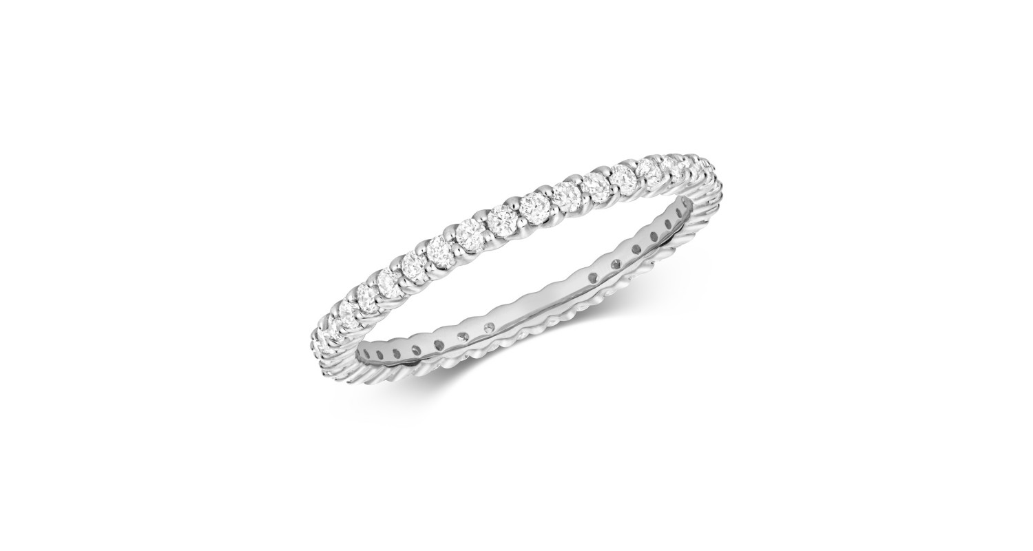 9ct White Gold Full Eternity Diamond Ring