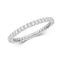 9ct White Gold Full Eternity Diamond Ring