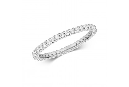 9ct White Gold Full Eternity Diamond Ring