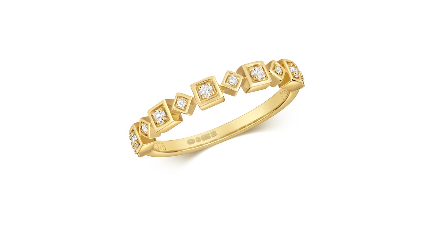 9ct Yellow Gold Diamond Ring