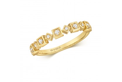 9ct Yellow Gold Diamond Ring