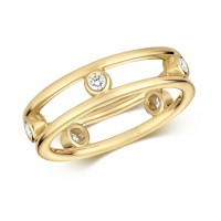 9ct Yellow Gold Diamond Ring