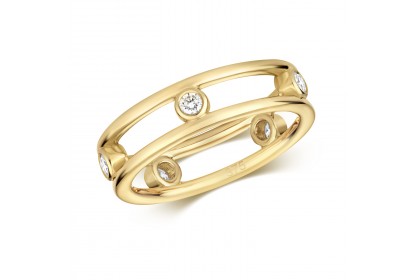 9ct Yellow Gold Diamond Ring