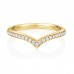 9ct Yellow Gold Diamond Wishbone Ring