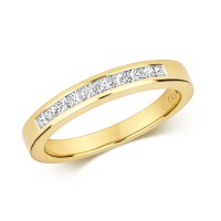 18ct Yellow Gold Princess Cut Eternity Ring