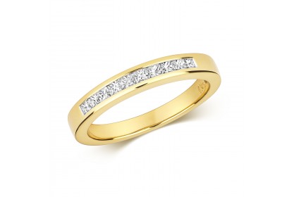 18ct Yellow Gold Princess Cut Eternity Ring